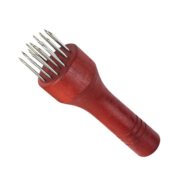 Professional Meat Tenderizer with Wooden Handle for Marinade Turkey Beef