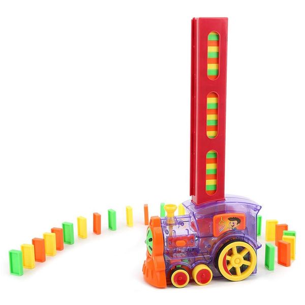 Kids Early Learning Building Block Vehicle Educational Domino Toy