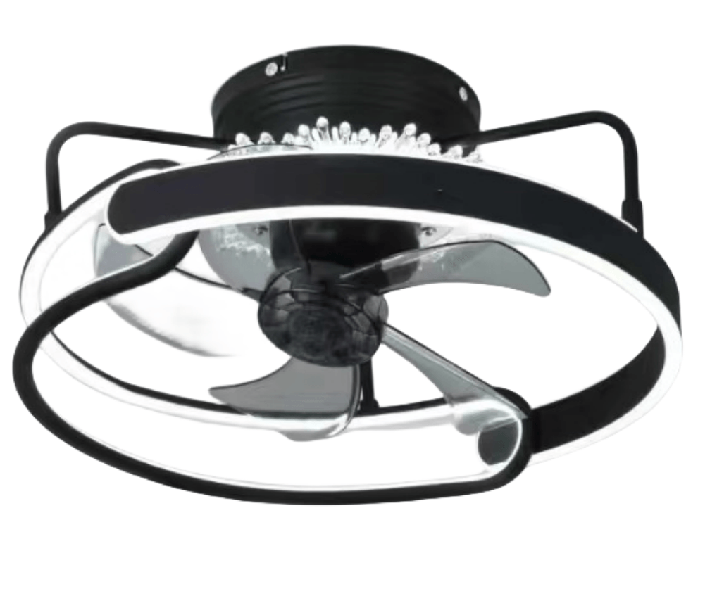 Modern Ceiling Fans with Lights and Remote Dimmable -Black