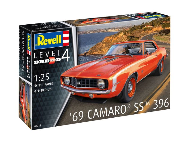 Revell 1/25 69 Camaro SS 396 Car Plastic Model Kit