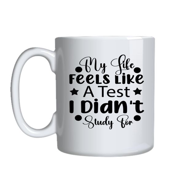 Didn;t Study Coffee Mugs for Him Her with Words Graphic Cups Present 050