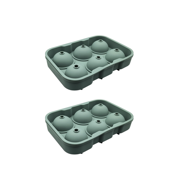 6 Giant Silicone Sphere Ice Moulds - 2 Pack
