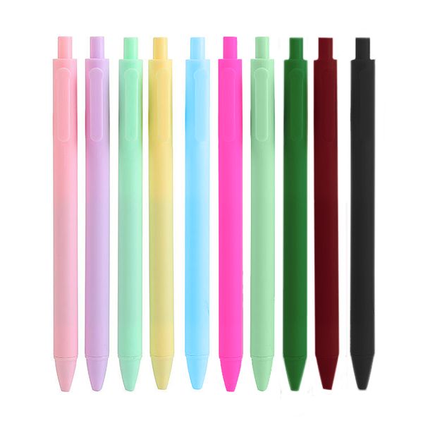 Set of 10 Cute Colourful Click Pens - Black Ink