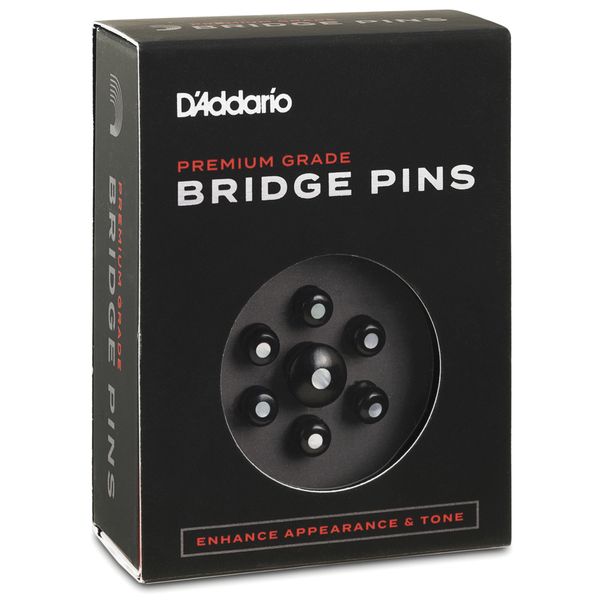 Planet Waves PWPS3 Wood Bridge Pins – Ebony/Pearl