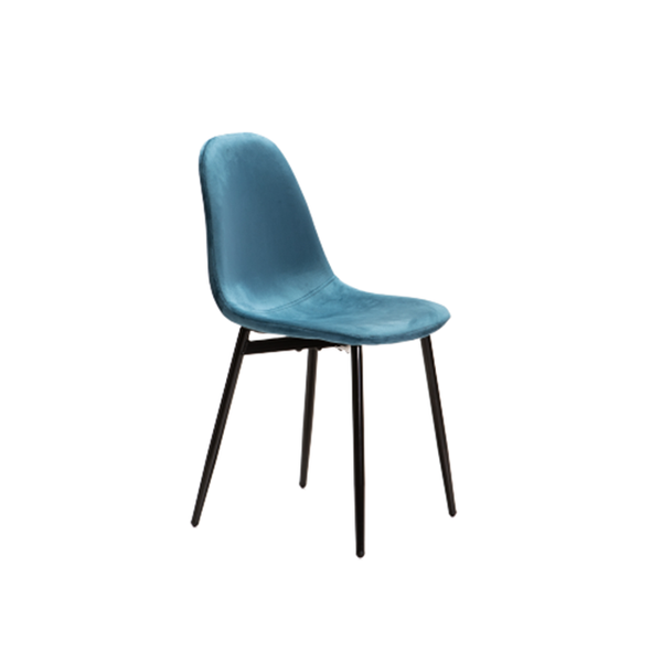 Ava Velvet Dining Chair - Petrol Blue