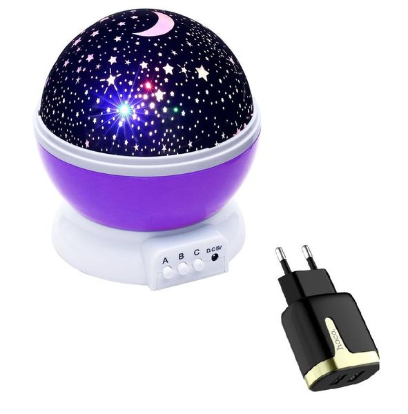 Star Master Night Light And Charging Adapter - Purple