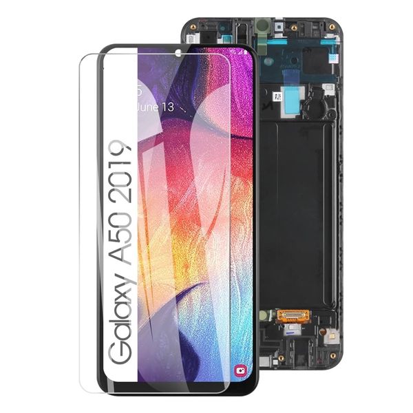 LCD Screen and Digitizer Assembly with Frame for Samsung Galaxy A50