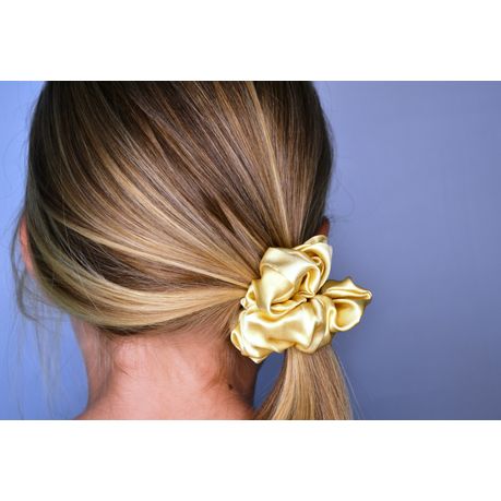 Gold deals hair scrunchies