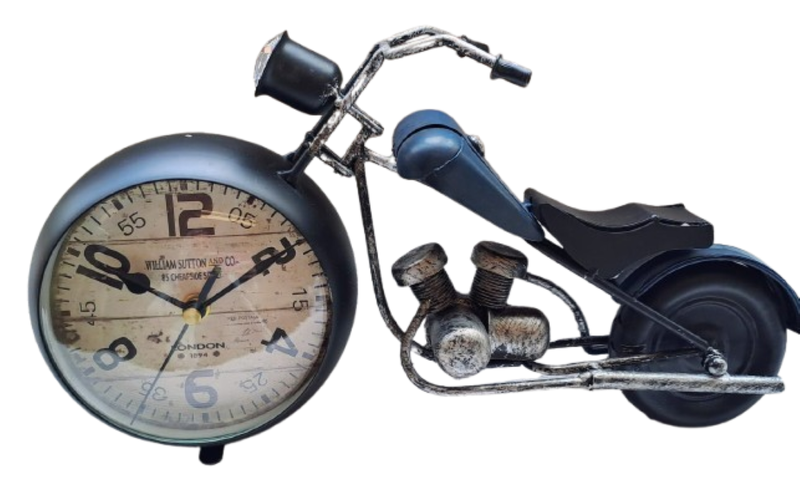 Vintage Motorcycle Desk Clock