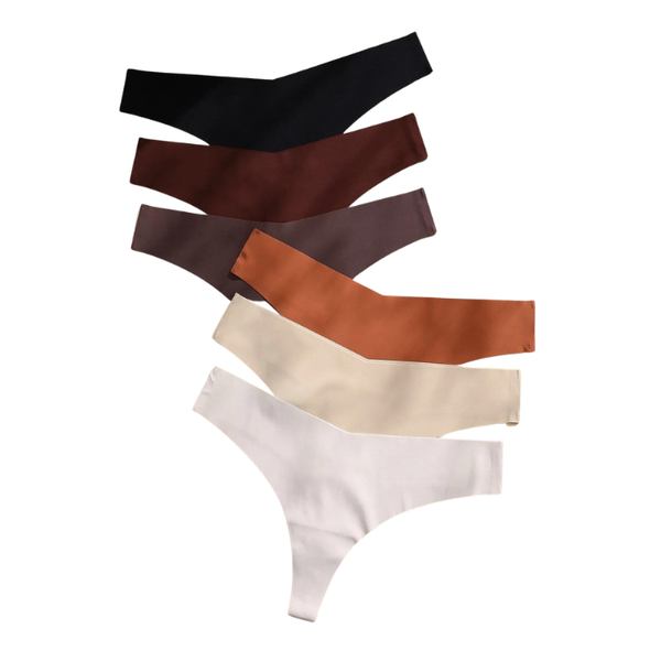 Edendiva 6 piece no panty line neutral thongs