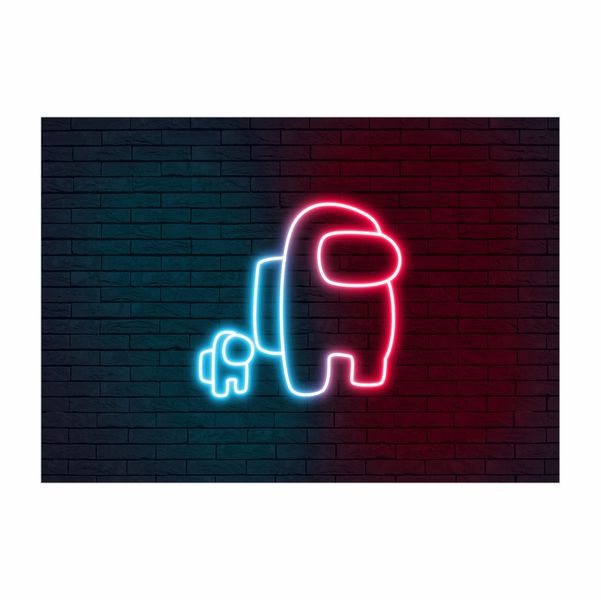 Among Us Neon Brick - A1 Poster