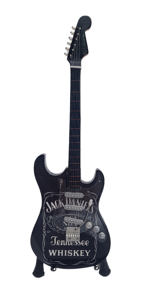 Mini Wooden Guitar Ornament - Jack Daniels - 24 x 7cm