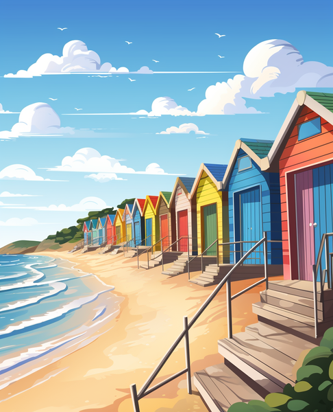 Bright Beach - Paint by Numbers Kit for Adults, 40cm x 50cm Canvas