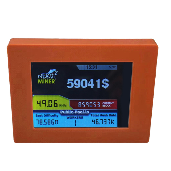 56Kh/S 2 8 Inch Lcd Display Btc Lottery Miner Brown