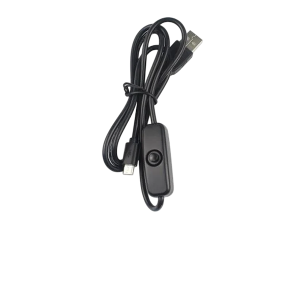HKD Micro USB Power Cable with Inline ON/OFF Switch - 1m, Black