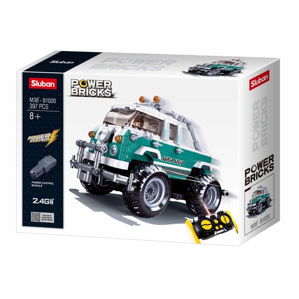 Sluban Building Set: Power Bricks R/C T2 Truck 397 Pieces