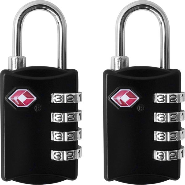 Luggage Combination Locks 2-Pack And Small Zipper Padlocks For Luggage