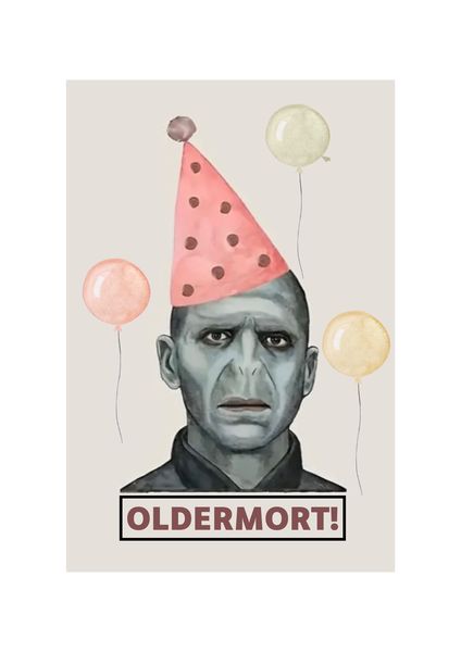 Birthday Card Funny Harry Potter - Oldermort