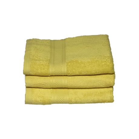 Bright yellow bath discount towels