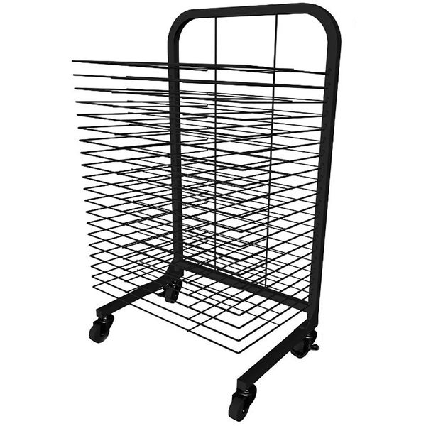 Paint Art Drying Rack on Wheels Metal Drying Stand with Removable Shelves