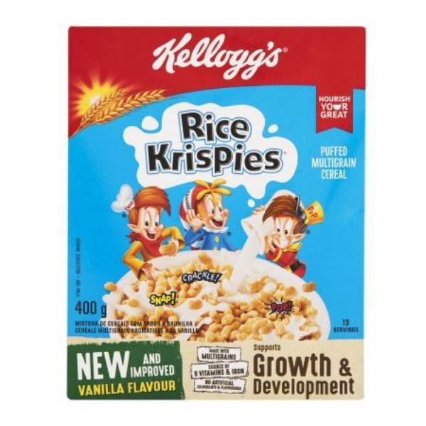 Kellogg's Rice Krispies Vanilla Flavour 16x400g | Buy Online in South ...