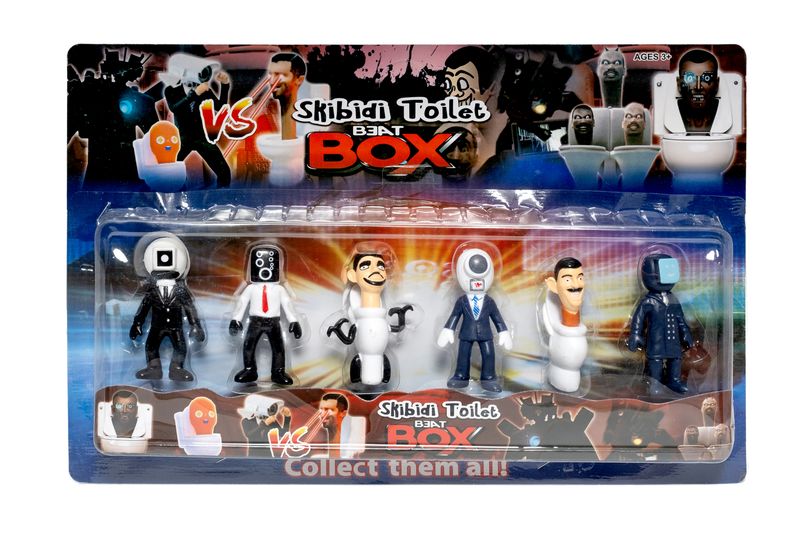 Skibidi Toilet Beat Box Figurines - 6-Pack