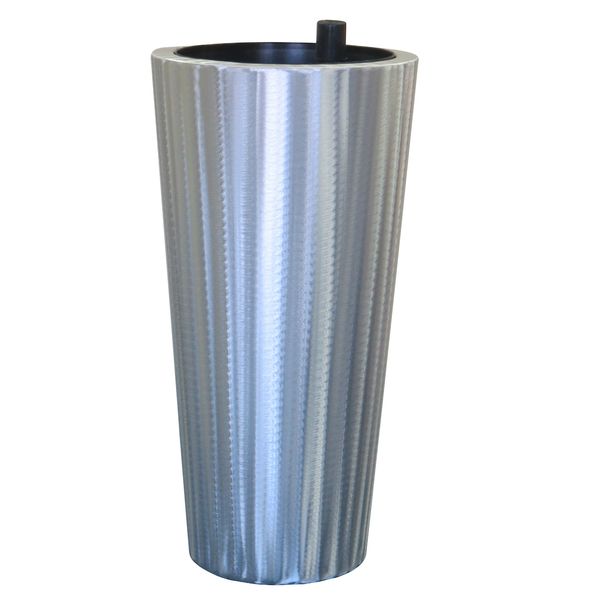 Allsorted Cone Plant Pot / Planter Brushed Aluminium - 80 x 35 cm