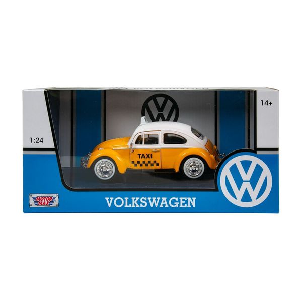 Motormax 1:24 Scale 1966 Yellow Volkswagen Beetle Taxi