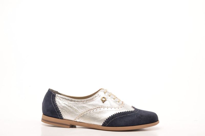 Bronx Woman Ella Gold/Navy Lace-up