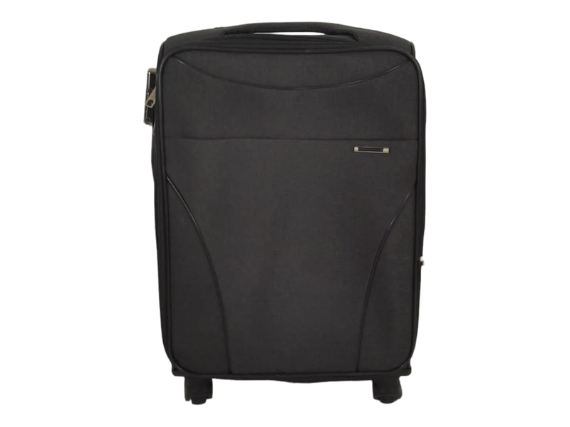 SMTE- Quality Trolley 1 PIece Fabric Travel Luggage Spinner Suitcase Set