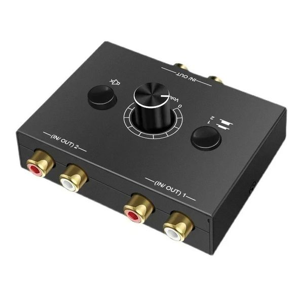 2 X 1/1 X 2 RCA Stereo Audio Bi-Directional Lossless Switcher