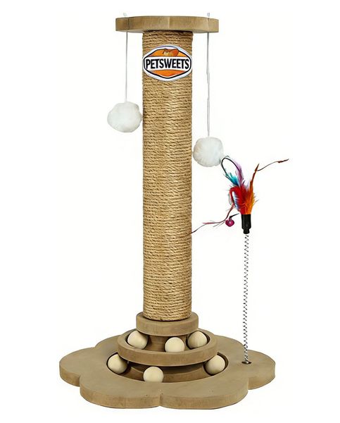 Cat Scratching Post with Natural Sisal Sturdy Cat Scratcher for Smaller Cat