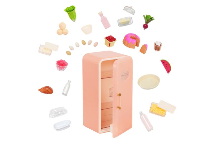 Our Generation Mini Fridge W/Groceries - Perfectly Fresh