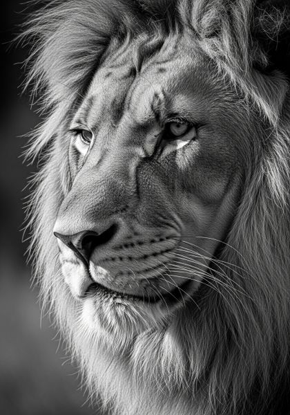 Majestic Lion Canvas Art Striking Home Decor Modern Art Ready to Hang Art