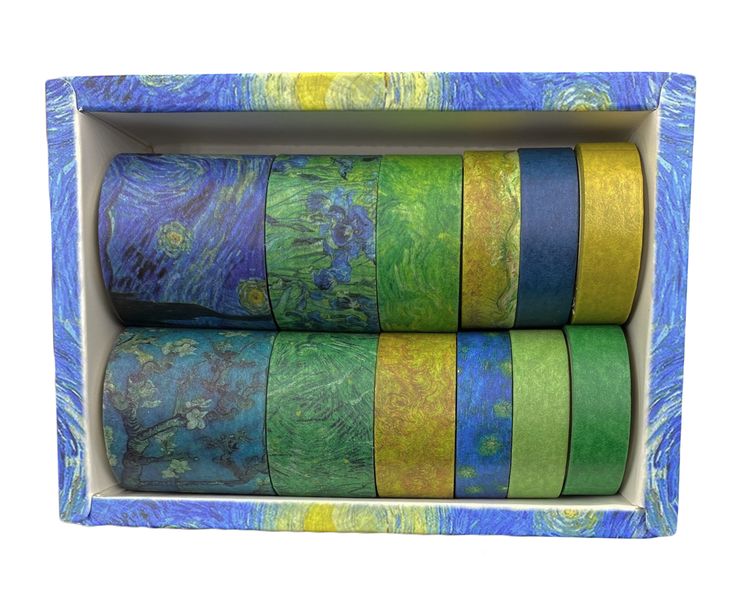 Washi Tape Box Set of 12 (Van Gogh Theme)