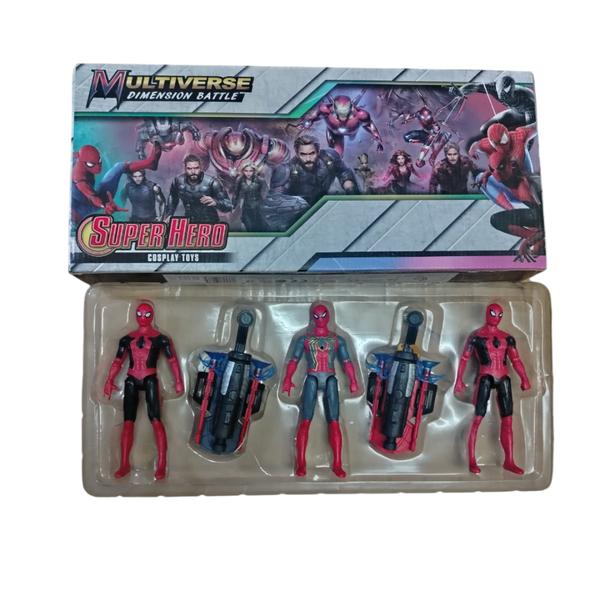 Spideman Figurines with Spidershooter - 5 Pieces