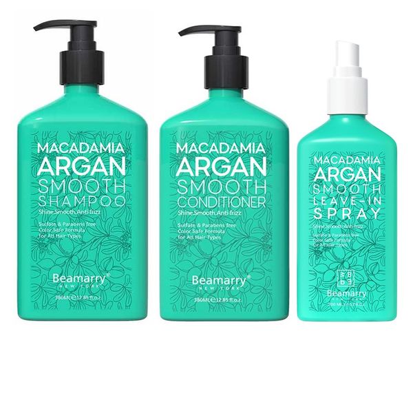 Beamarry Argan Smooth Set(Shampoo,Conditioner &amp; Leave-in Spray)-Anti frizz