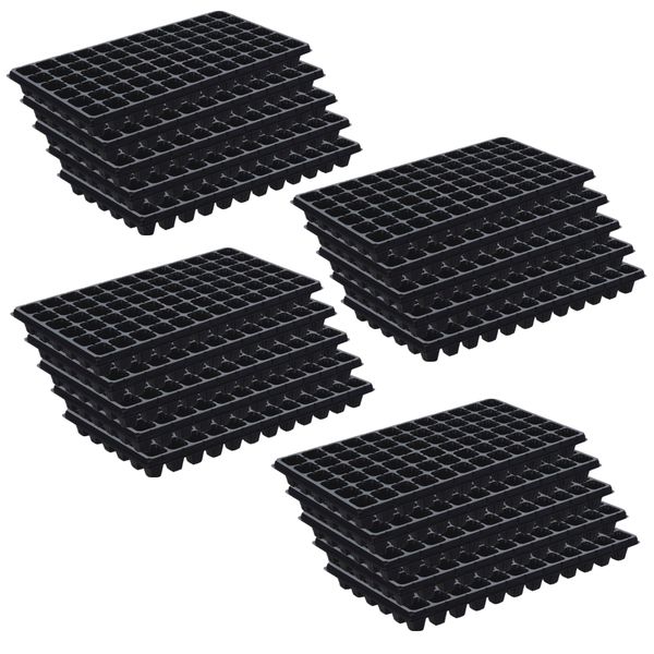 Garden Seedling Planter Tray Set of 20 Pro (200 Cavity) - 53x27cm