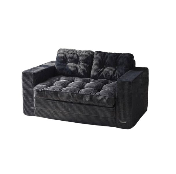 Lomansa Convertible Sofa Bed, Pull Out Loveseat Sleeper Sofa, 2 in 1