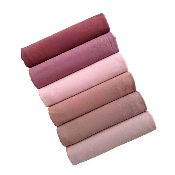 Breathable Modest Pearl Chiffon Women's Hijab Scarf - Set of 6