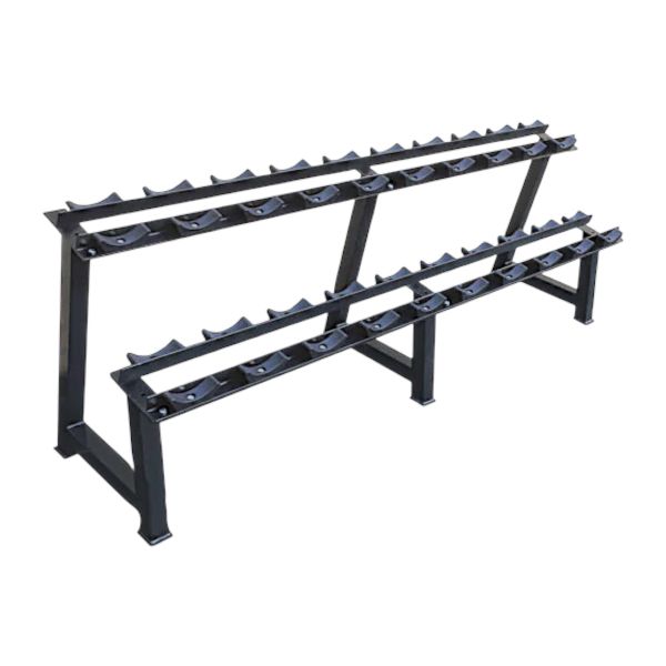 Commercial 2-Tier Dumbbell Rack - 10 Pairs