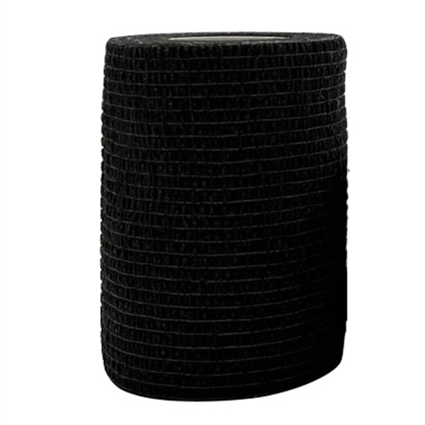 Black Sport Self Adhesive Elastic Bandage for Knee Support Pads
