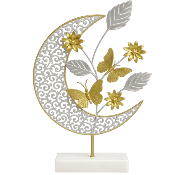 Decorative Metal Table Decor Moon Stand -20x5x28cm