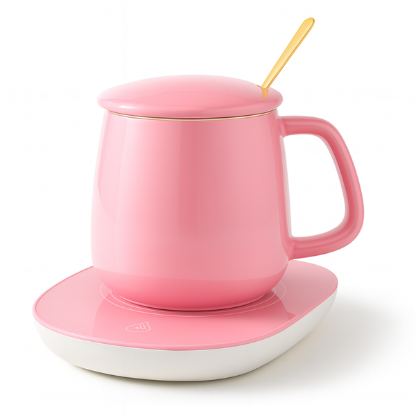 Multifunctional Coffee Mug with Warmer Pad - Tea Cup &amp; Heating Mat