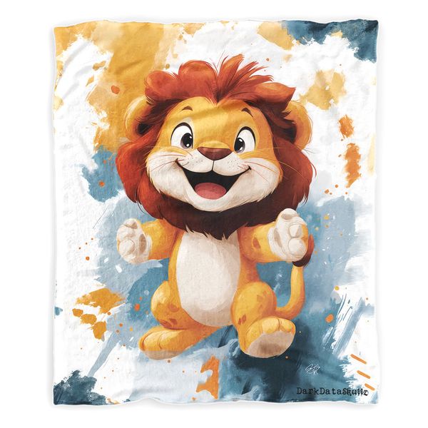 Safari Lion Minky Blanket by Wikus Schalkwyk