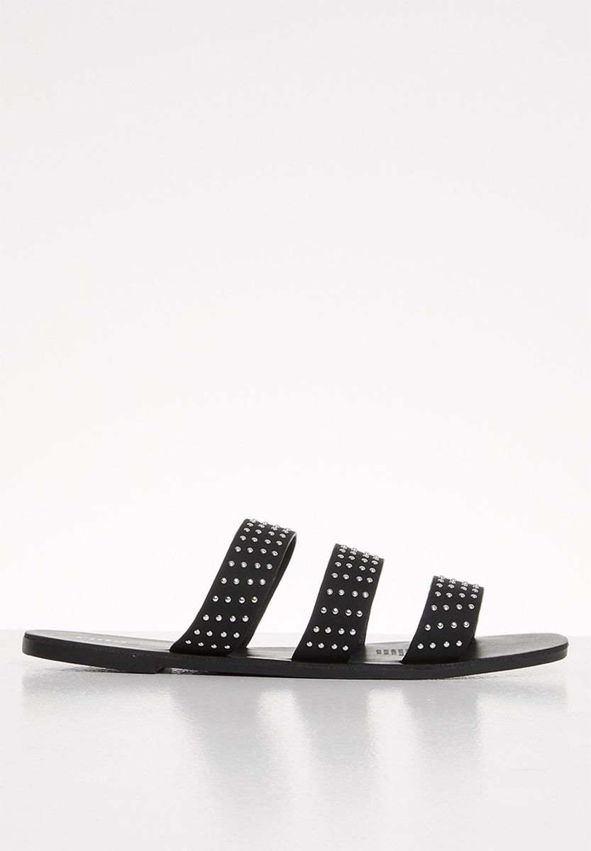 Women's Cotton On Fallon Studded Strappy Slide Black Shop Today