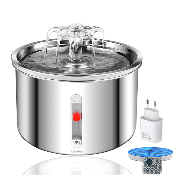 Cat Water Fountain 2L Stainless Steel Pet Water Dispenser, Dishwasher Safe