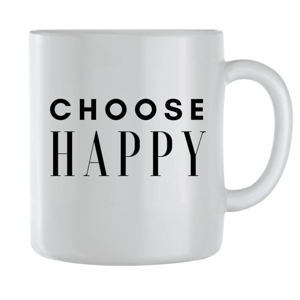 Choose happy Coffee Mugs for Men Women Motivational Sayings Graphic Cup 236