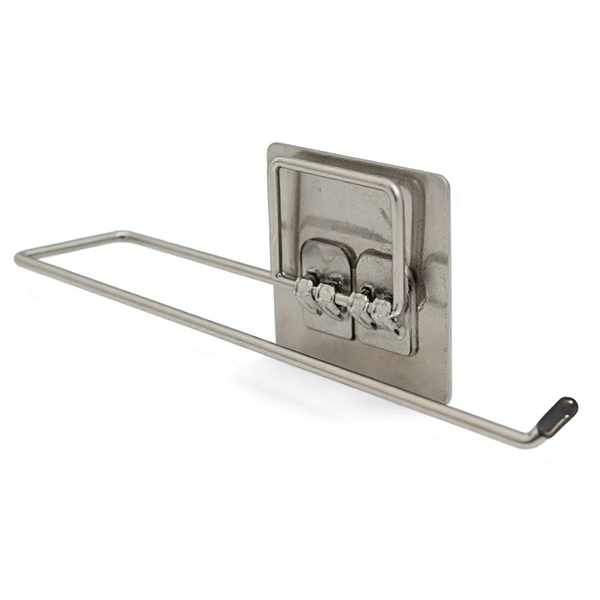 27cm Self-Adhesive Towel &amp; Paper Roll Holder - No-Drill Stainless Steel