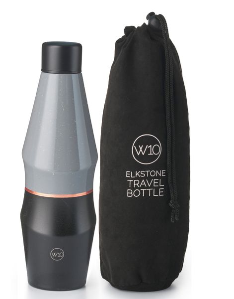 W10 London Stainless Steel Angled Shape Vacuum Insulated Flask - Black Rose